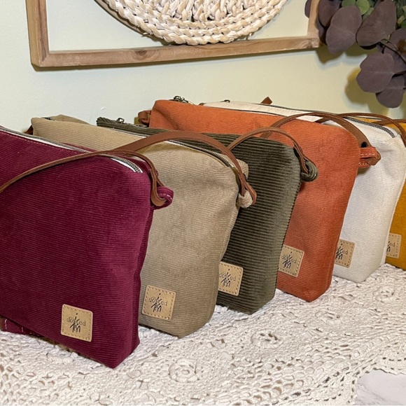 Slouchy Rust Corduroy Hobo Handbag - Picture 5 of 9